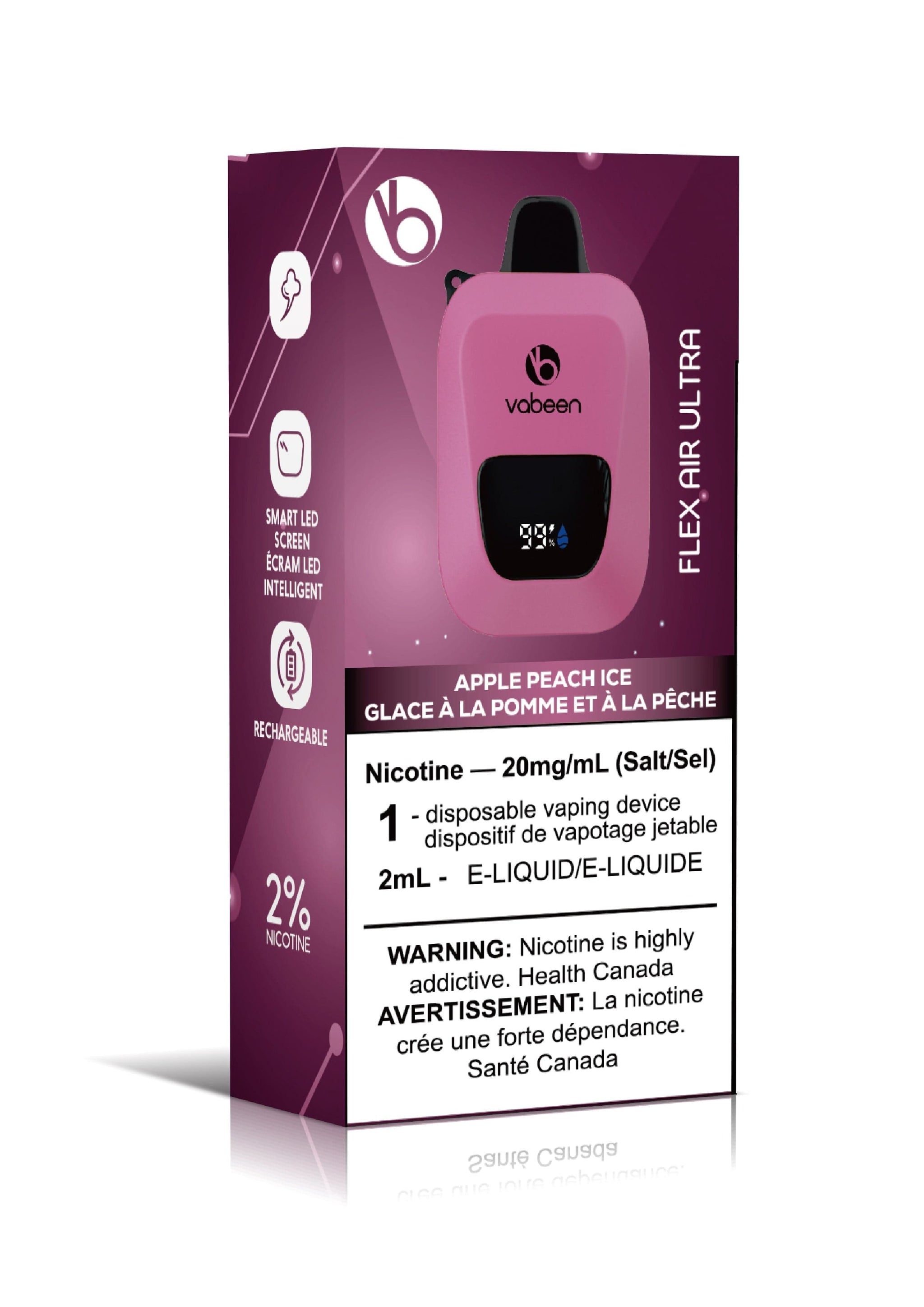 Conforme la norme BC - Flex Air Ultra - Simple - Pomme Pche Glace - Ultra Liquid Labs Conforme la norme BC - Flex Air Ultra - Simple - Pomme Pche Glace - Ultra Liquid Labs