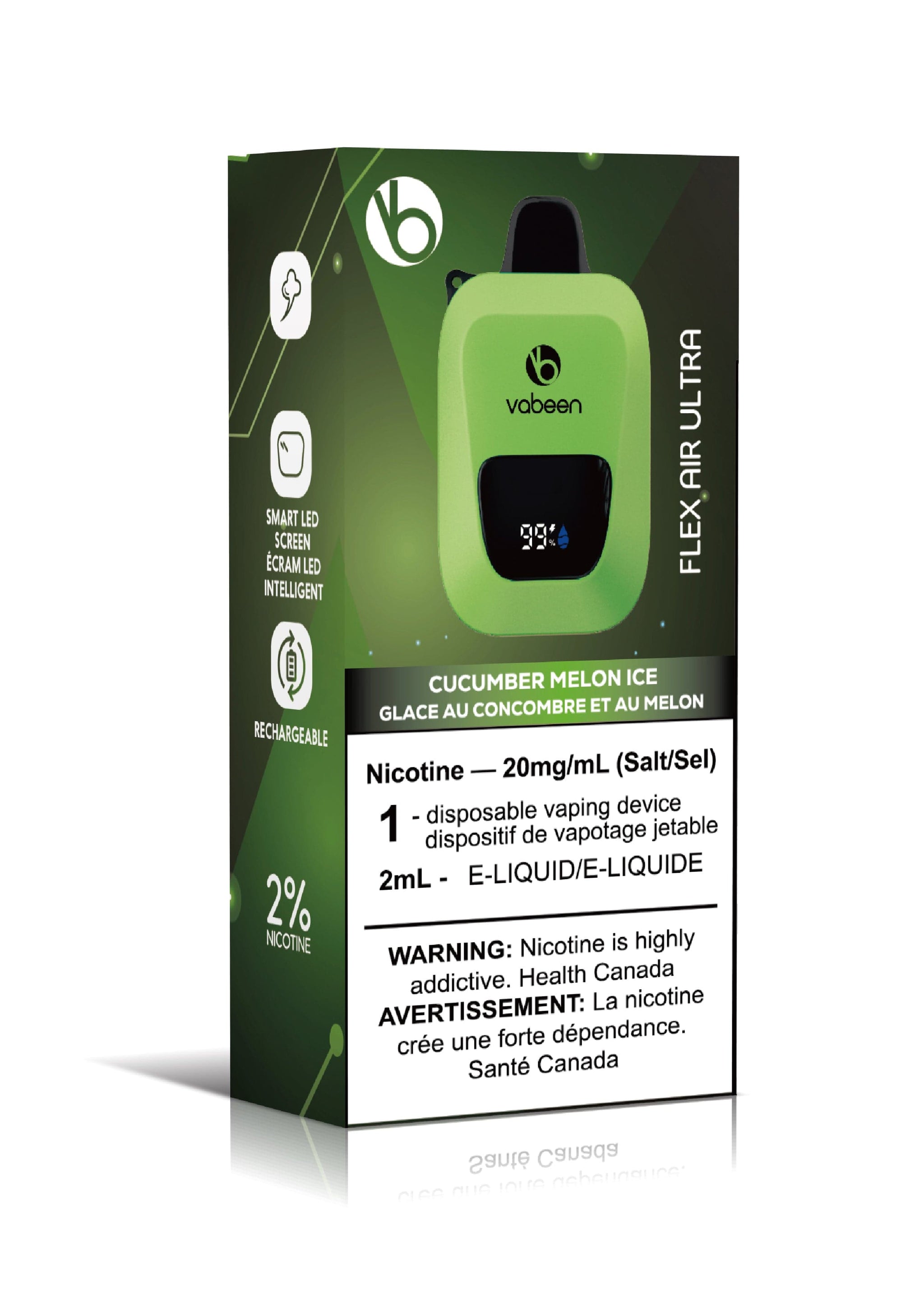 BC Compliant - Flex Air Ultra - Single - Cucumber Melon Ice - Ultra Liquid Labs BC Compliant - Flex Air Ultra - Single - Cucumber Melon Ice - Ultra Liquid Labs