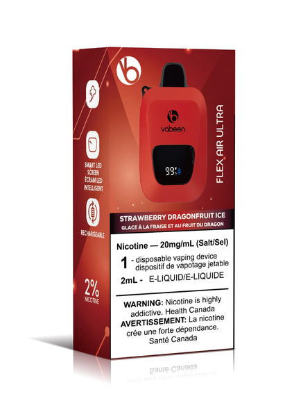 BC Compliant - Flex Air Ultra - Single - Strawberry Dragonfruit Ice - Ultra Liquid Labs BC Compliant - Flex Air Ultra - Single - Strawberry Dragonfruit Ice - Ultra Liquid Labs